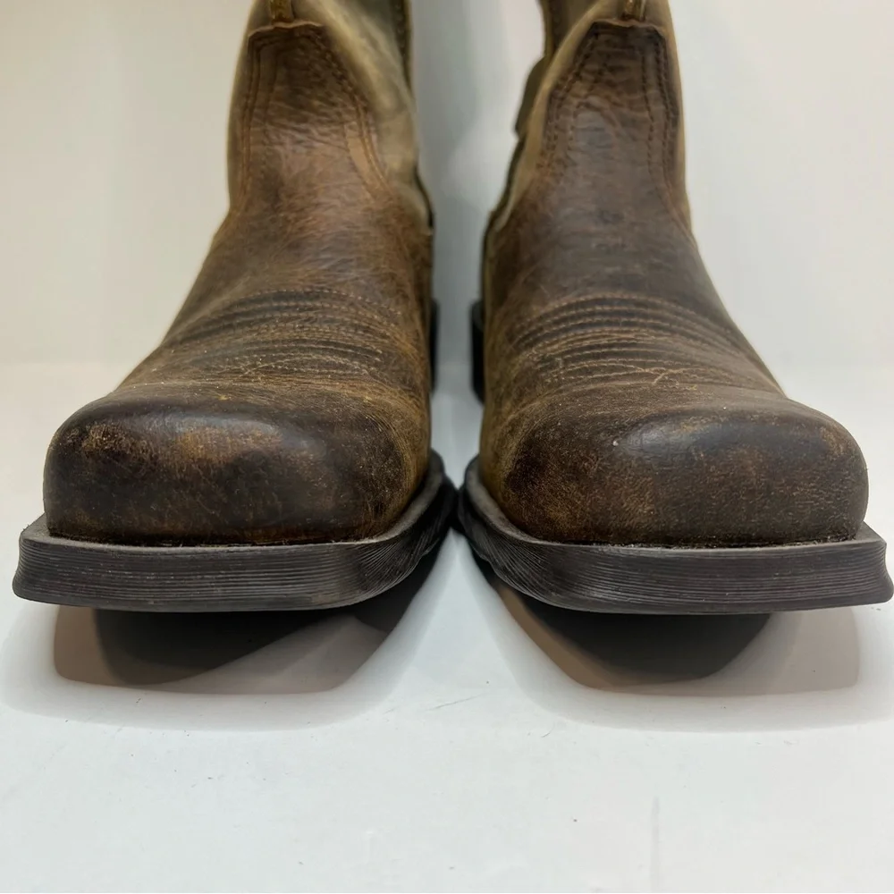 Ariat Brown Tan Leather Cowboy Boots